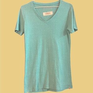 Resell Thrift Eddie Bauer Women’s 100 Percent Cotton Teal V-Neck T-Shirt